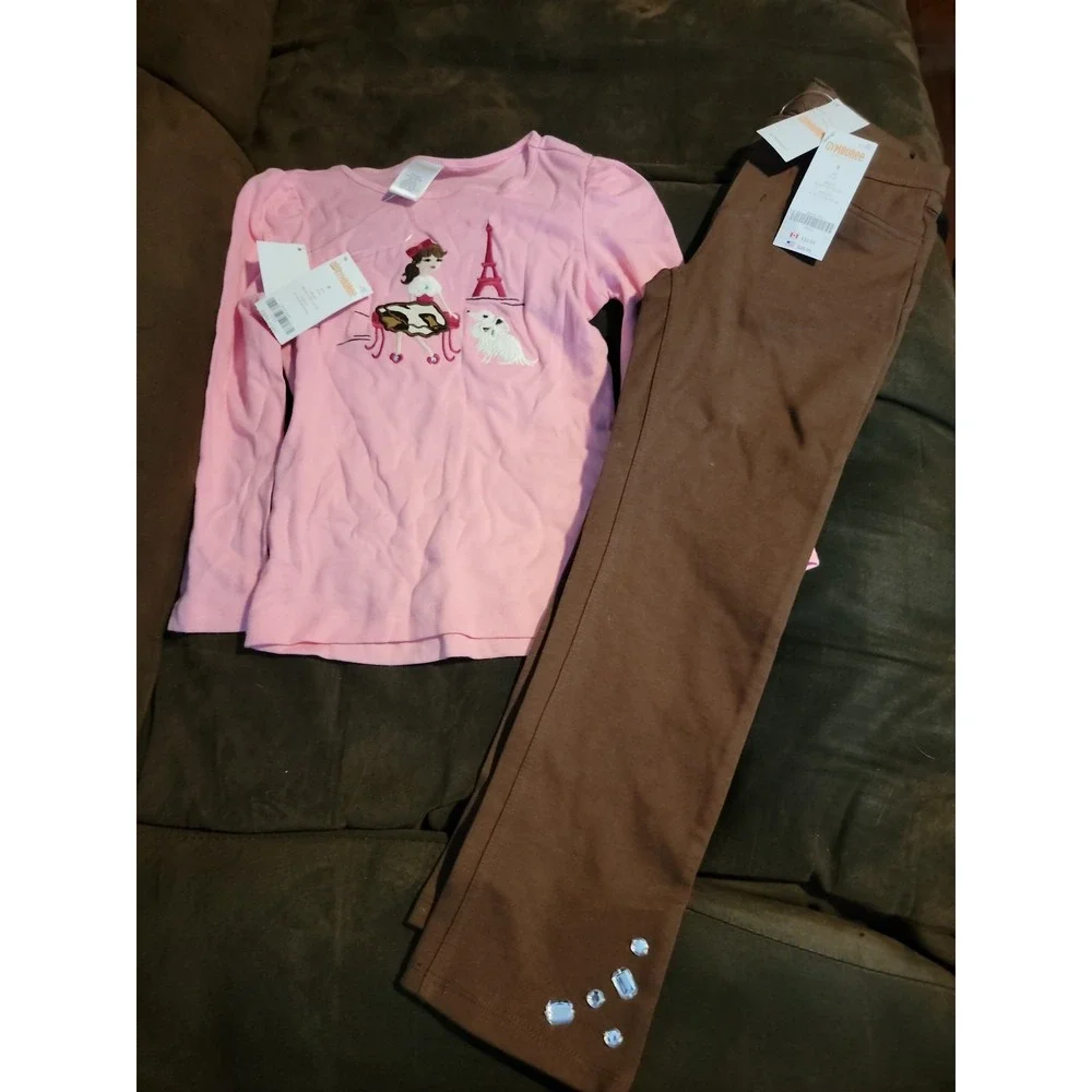 Gymboree parisian chic outlet top size 5 retail brown pants size 5‎ nwt